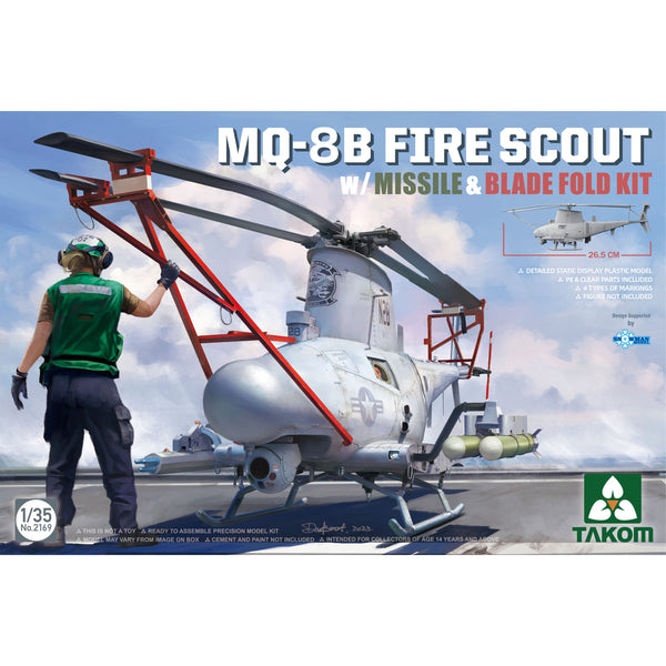 TAKOM 1/35 MQ-8B Fire Scout with Missile & Blade Fold Kit