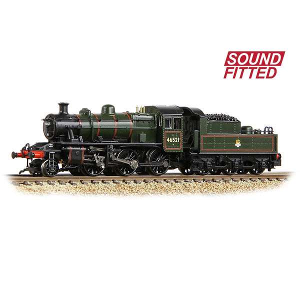 GRAHAM FARISH N Ivatt 2MT 46521 BR Lined Green (Late Emblem) Sound Fitted