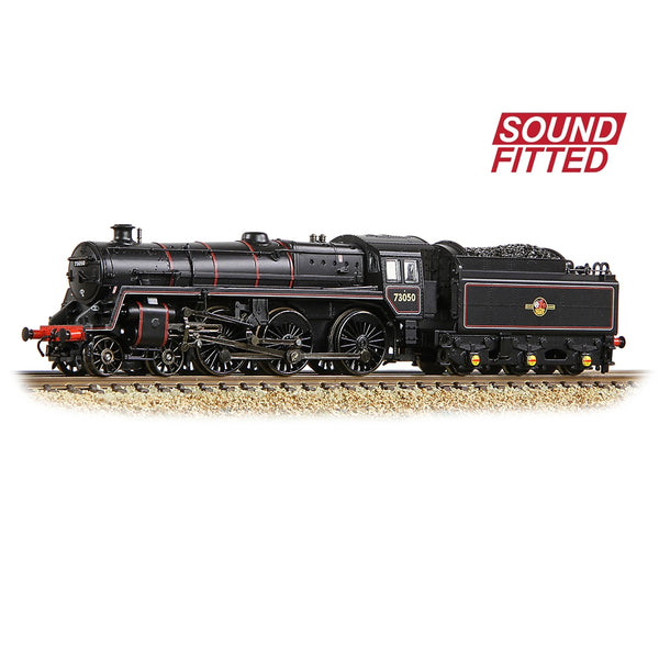GRAHAM FARISH N BR Standard 5MT with BR1 Tender 73050 BR Lined Black (Late Crest) Sound Fitted
