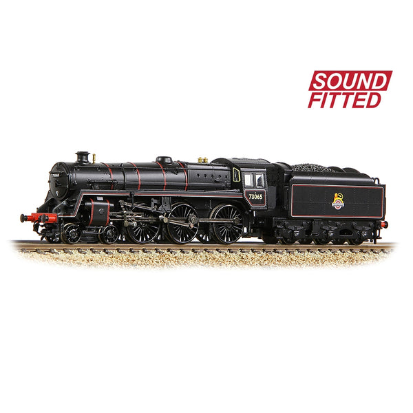 GRAHAM FARISH N BR Standard 5MT with BR1 Tender 73065 BR Lined Black (Early Emblem) Sound Fitted
