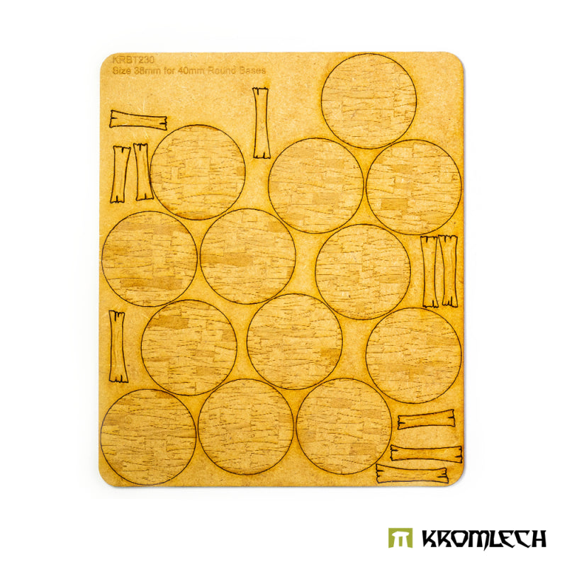 KROMLECH Wooden Planks 40mm Round Base Toppers