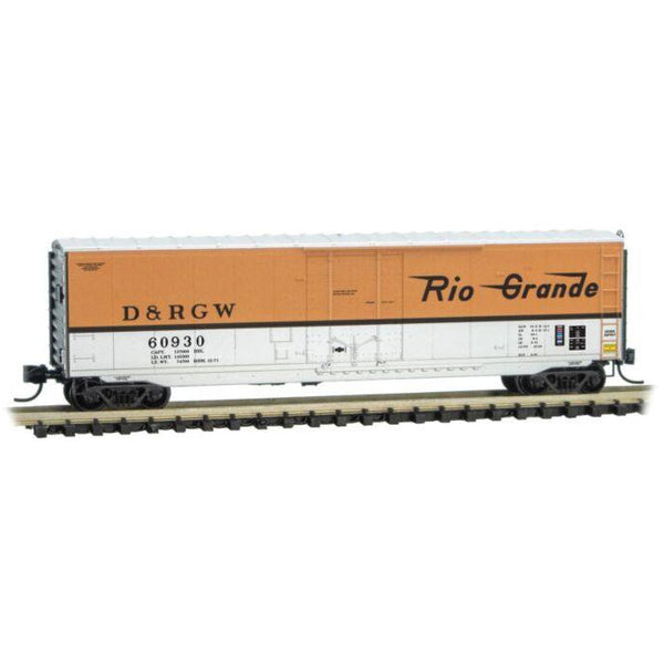 MICRO TRAINS LINE N 50’ Plug-Door Boxcar No Roofwalk DRGW #60930
