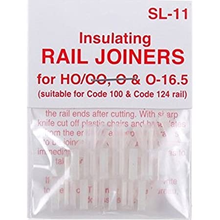 PECO OO/HO Streamline Insulating Rail Joiners Code 100(12pc)