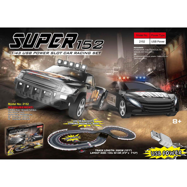 JOYSWAY Super 152 USB Power 1/43 Slot Car Racing Set