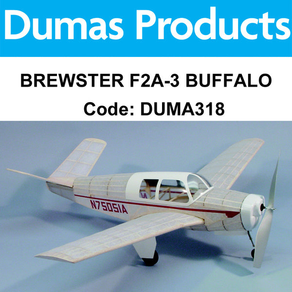 DUMAS Brewster F2A-3 Buffalo 30" Wingspan Rubber Powered