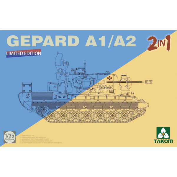 TAKOM 1/35 Bundeswehr Flackpanzer1 Gepard SPAAG A1/A2  2 in 1