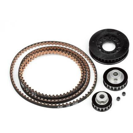 HB RACING Counter Drive Pulley and Belt Set