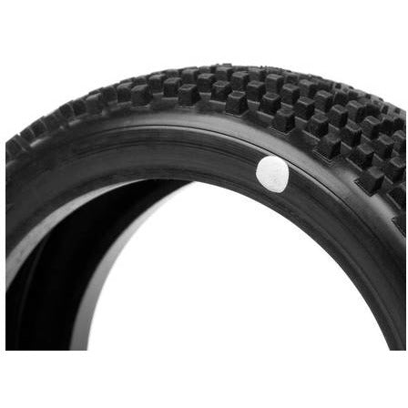 (Clearance Item) HB RACING 1/8 Block Tyre White (2)