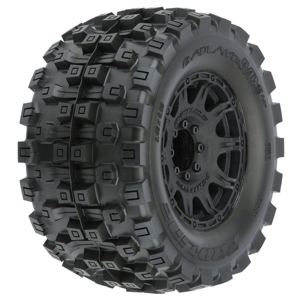 PROLINE Badlands MX38 HP 3.8in Belted Tyres Mounted on Raid