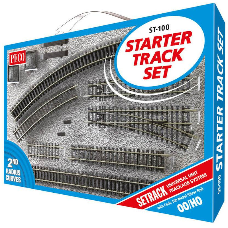 PECO OO/HO Setrack Starter Track Set, 2nd Radius Code 100 (ST100)