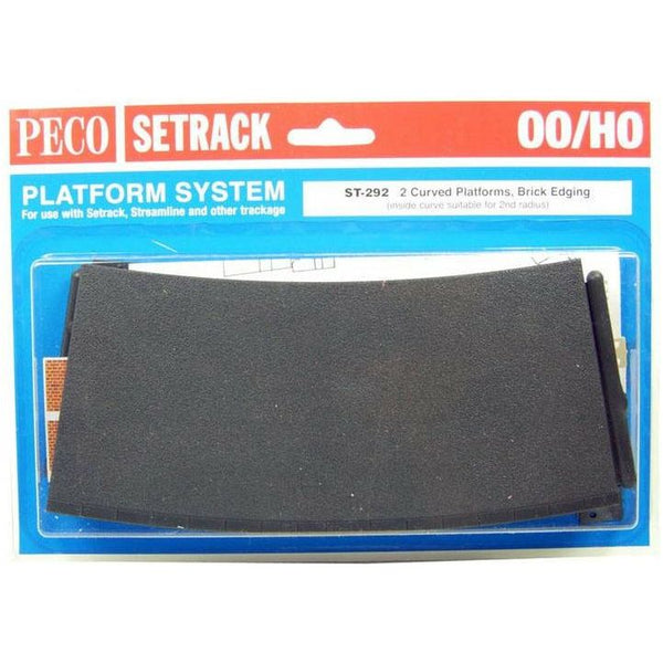 PECO OO/HO Setrack Platform Curved Brick