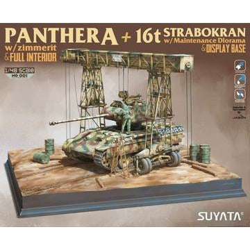 SUYATA 1/48 Panther A + 16T Strabokran with Maintenance Dio