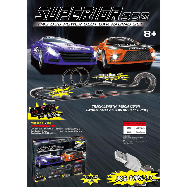 JOYSWAY Superior 552 USB Power 1/43 Slot Car Racing Set