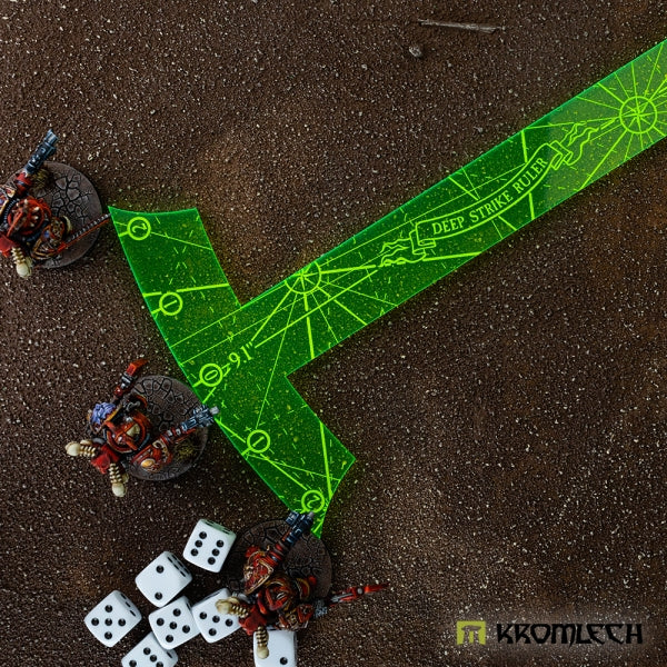 KROMLECH Deep Strike Ruler Template 9" - Medium Perimeter - Green