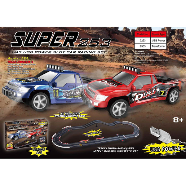 JOYSWAY Super 253 USB Power 1/43 Slot Car Racing Set