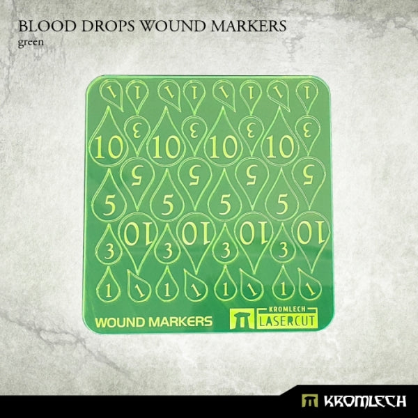 KROMLECH Blood Drops Wound Markers (Green)