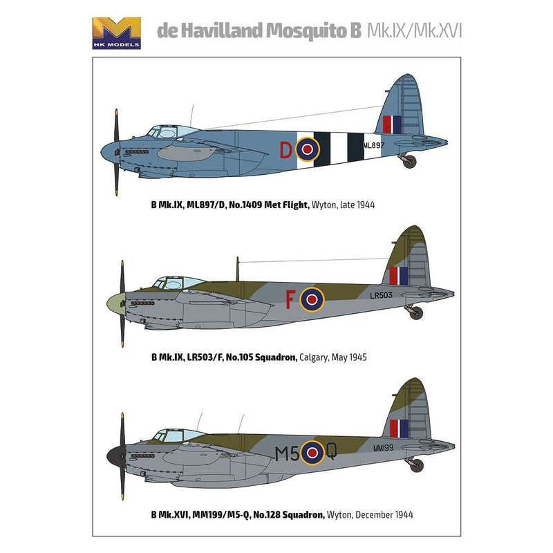 HONG KONG MODELS 1/32 de Havilland Mosquito B. Mk IX/Mk.XVI