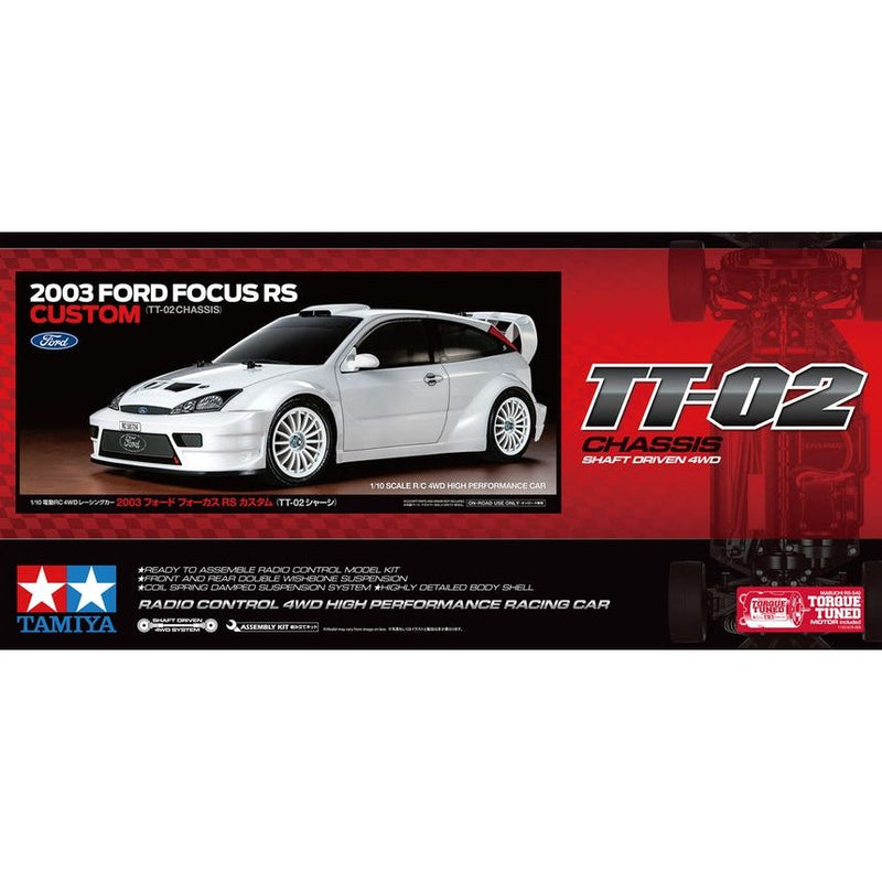 TAMIYA 1/10 2003 Ford Focus RS Custom RC Car Kit (No ESC)