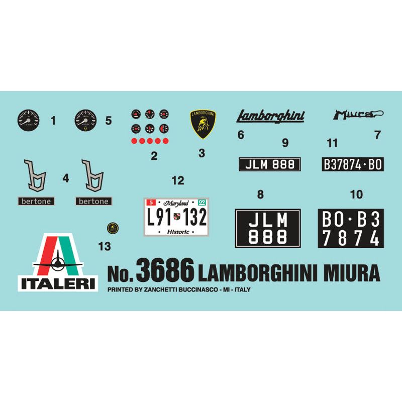 ITALERI 1/24 Lamborghini Miura