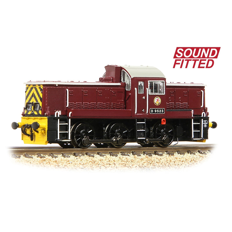 GRAHAM FARISH N Class 14 D9523 BR Maroon (Wasp Stripes) DCC Sound Fitted