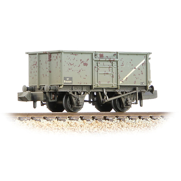 GRAHAM FARISH N BR 16T Steel Mineral Wagon With Top Flap Doors BR Grey [W] #B161589