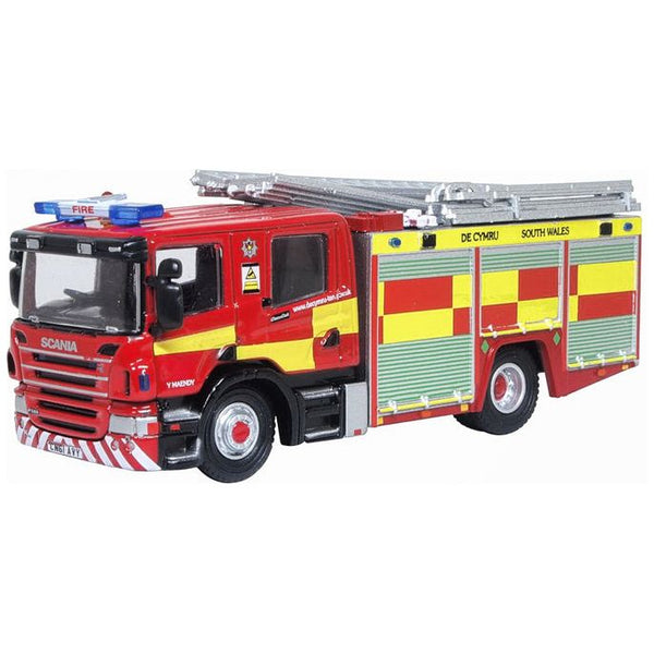 OXFORD 1/76 South Wales Fire & Rescue Scania Pump Ladder CP28