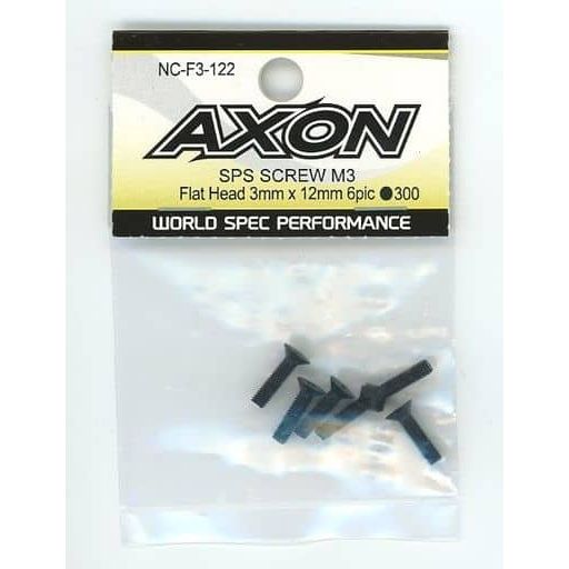 AXON SPS SCREW M3 / Flat Head 3mm x 12mm 6pic  (steel)