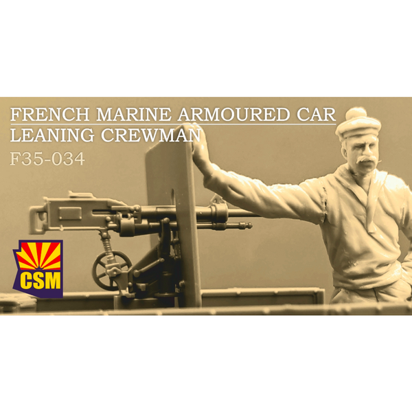 COPPER STATE MODELS 1/35 French Marine Armoured Car Leaning Crewman
