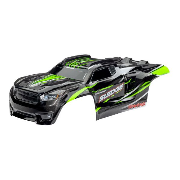TRAXXAS Body , Sledge, Green/ Window, Grille, Lights Decal
