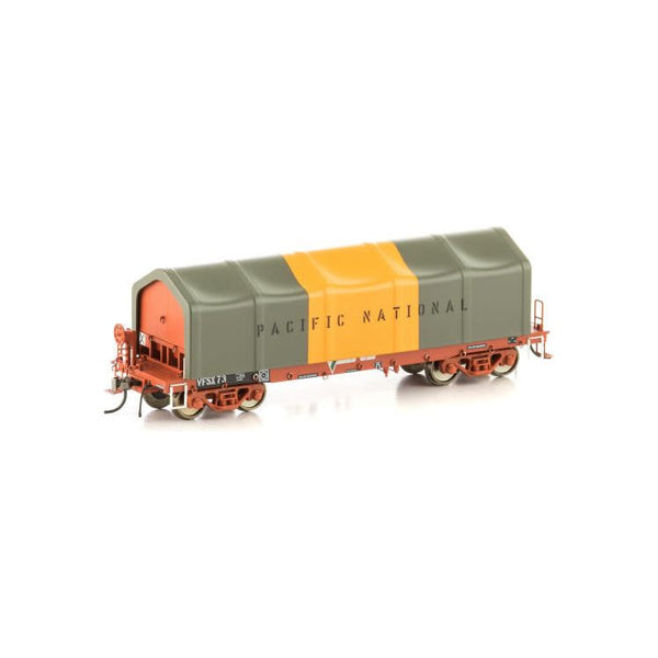 AUSCISION HO CSX Coil Steel Wagon Tarpaulin Cover, Pacific National Olive Green/Orange - 4 Pack