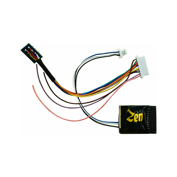 DCC CONCEPTS Zen Black Decoder 21 Pin MTC and 8 Pin Connection.  4 Poweed + 2 Logic Functions
