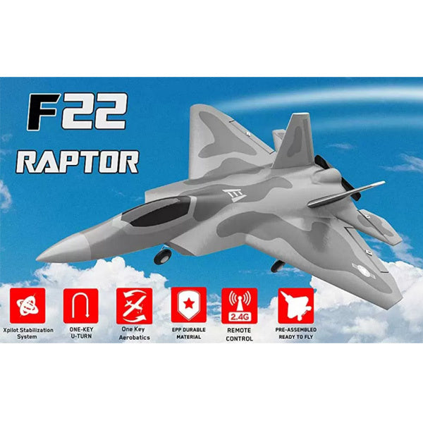 VOLANTEX RC F-22 Raptor 270mm with Xpilot Stabilization RC Plane RTF