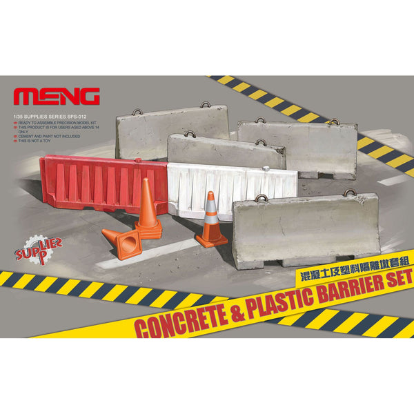 Meng 1/35 Concrete & Plastic Barrier Set Plastic Model Kit