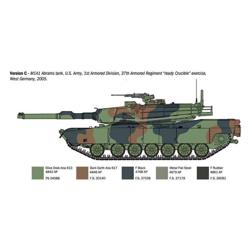 ITALERI 1/35 M1 A1 Abrams *Aus Decals*