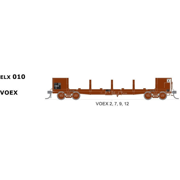 SDS MODELS HO VR VOEX Open Wagon 4 Pack ELX-010