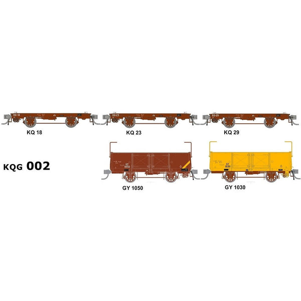 SDS MODELS HO KQ Container Wagon 5 Pack 002