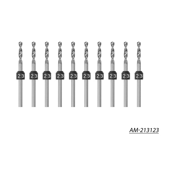 ARROWMAX 2.3mm -10 Pcs PCB Shank Tungsten Carbide Micro Drill Bits Set (2.35mm)