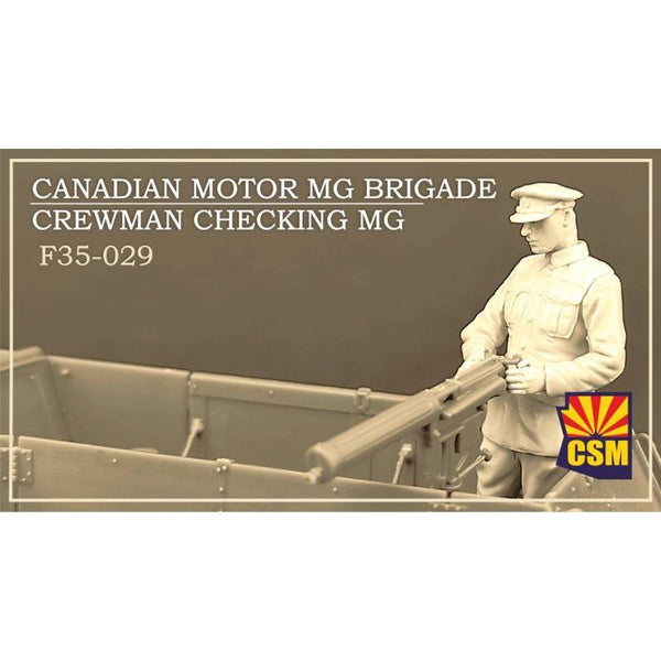 COPPER STATE MODELS 1/35 Canadian Motor MG Brigade Crewman Checking MG