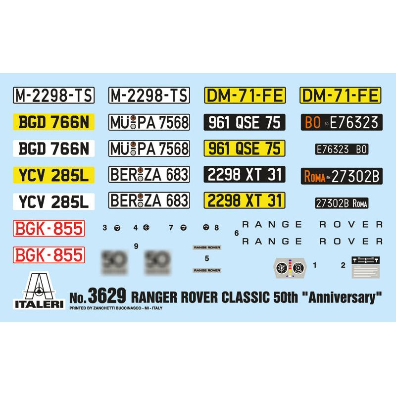 ITALERI 1/24 Range Rover Classic  Limited Edition 50th Ann