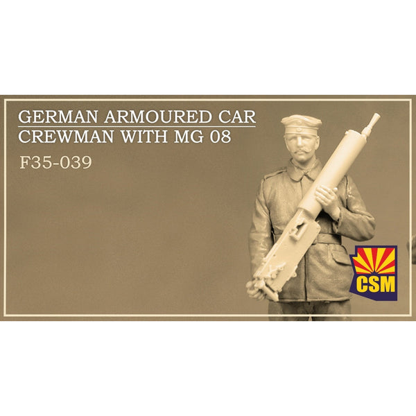 COPPER STATE MODELS 1/35 German Armoured Car Crewman with MG 08