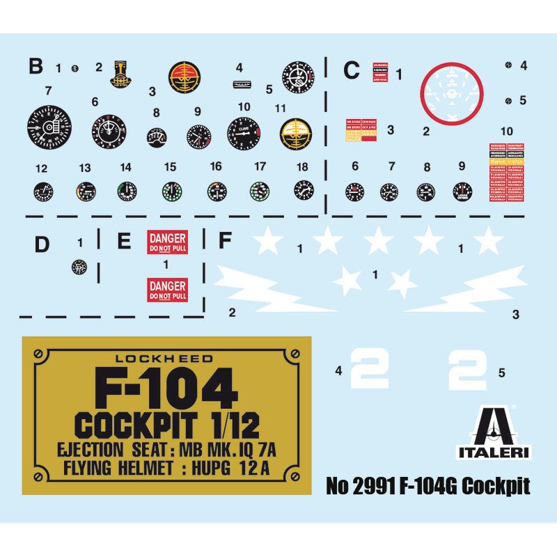 ITALERI 1/12 F-104 G Starfighter Cockpit