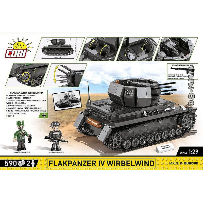 COBI World War II - Flakpanzer IV Wirbelwind (590 Pieces)