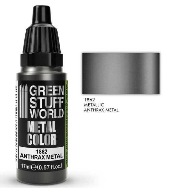 GREEN STUFF WORLD Metallic Paint Anthrax Metal 17ml