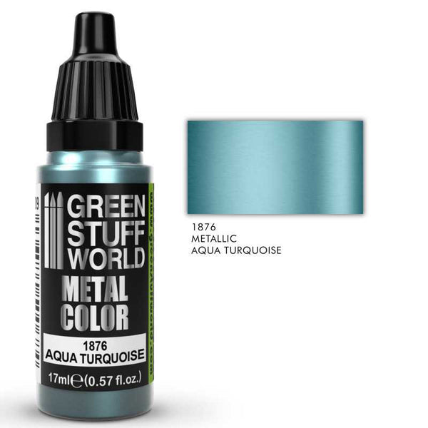 GREEN STUFF WORLD Metallic Paint Aqua Turquoise 17ml