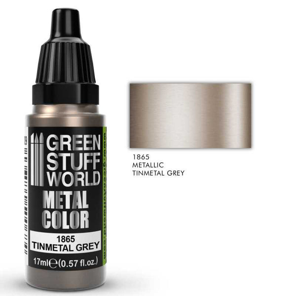 GREEN STUFF WORLD Metallic Paint Tinmetal Grey 17ml
