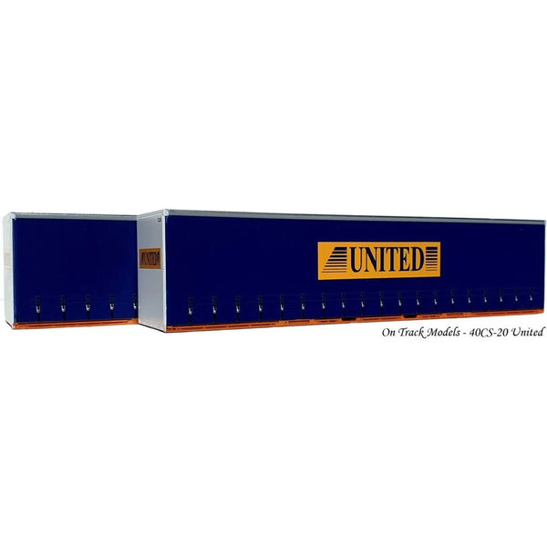 ON TRACK MODELS HO United 40' Curtain Sided Containers