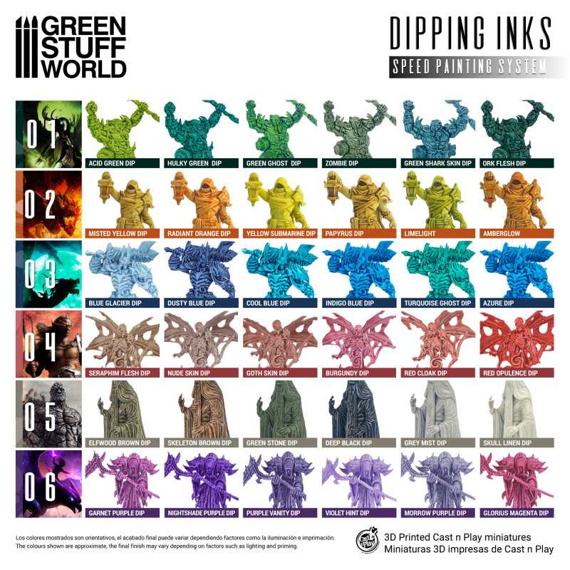 GREEN STUFF WORLD Paint Set - Dipping Collection 01