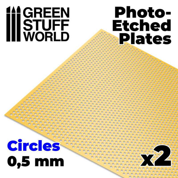 GREEN STUFF WORLD Photo-etched Plates - Circles - Size S (2