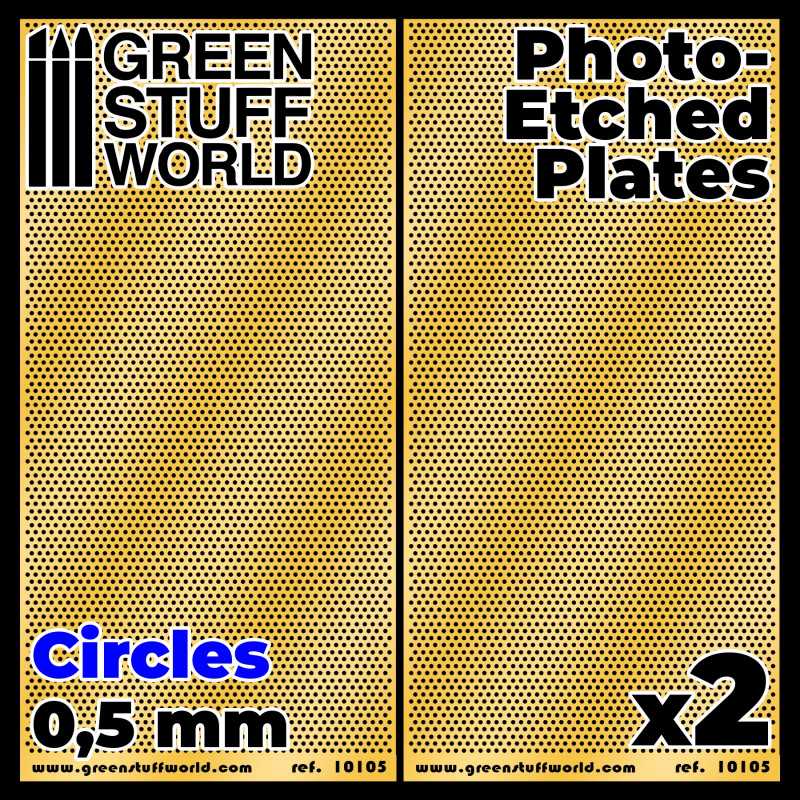 GREEN STUFF WORLD Photo-etched Plates - Circles - Size S (2