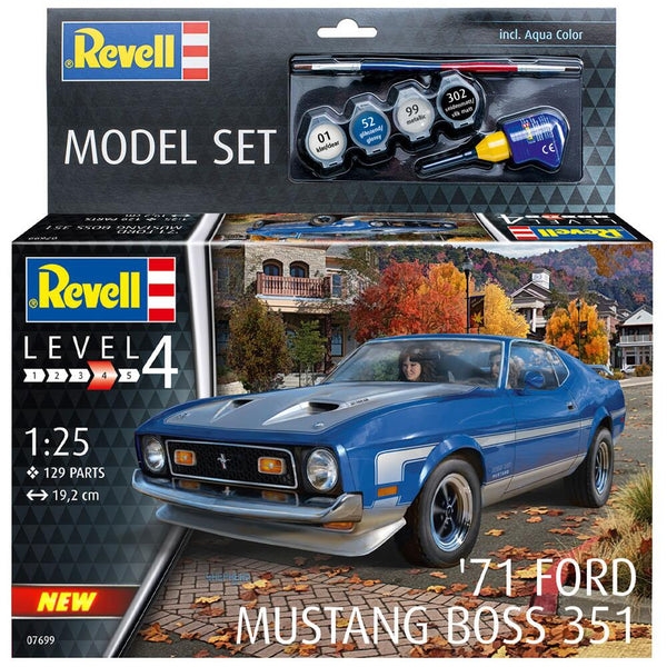 REVELL 1/24 '71 Mustang Boss 351 Model Set